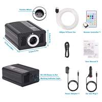Lumière LED ciel étoilé pour voiture avec câble à fibres optiques, RGB, contrôle par application, commande vocale et télécommande pour éclairage d'ambiance automobile