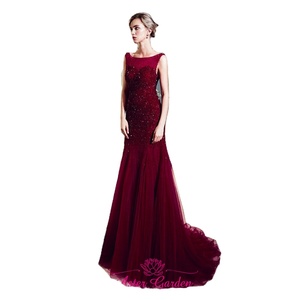 Abito da ballo <span class=keywords><strong>Sexy</strong></span> 2024 collo basso abito da sera con perline a trapezio lungo aperto dietro <span class=keywords><strong>rete</strong></span> di lusso abito da ballo di fine anno Robe de Soiree PE23 - Product Image 2