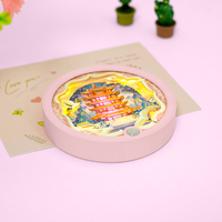 Tourist Souvenir Kühlschrank Magnet: Yellow Crane Tower Kleines Papier Carving Light Box Diorama Papier Schatten Magnet Dekor