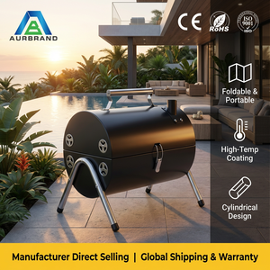 Barbecue portable pliable, gril à charbon double face, compact, pour les voyages, avec sécurité anti-flamme, idéal pour la plage et les pique-niques - Product Image 1