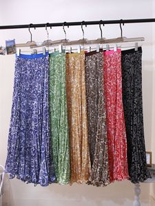 <span class=keywords><strong>Gonna</strong></span> <span class=keywords><strong>Lunga</strong></span> Plissettata a Linea A di Alta Qualità con Stampa Retrò Africana, Classica e Versatile per il Lavoro - Product Image 4