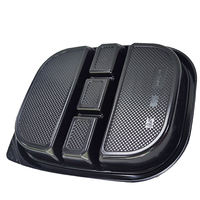 JY-8401 Barquette en plastique noir rigide jetable pour repas à emporter, boîte à sushi en plastique