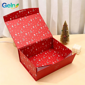 Kotak Hadiah Natal Bergaya Buku Warna-warni, Kemasan Kotak Hadiah Liburan dari Kertas Karton yang Menawan dengan Pita - Product Image 3