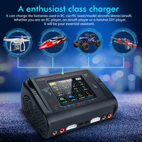 Chargeur d'équilibrage électrique intelligent HTRC T400 400W pour modèles d'avions, avec écran tactile, alimentation adaptative anti-surtension 12A EU