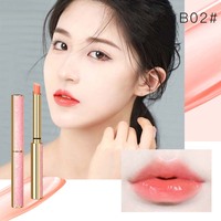 Baume à lèvres brillant rose changeant de couleur, hydratant longue durée, pêche-orange, soulage les lèvres sèches, végétalien, sans cruauté animale