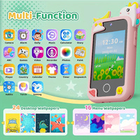 Teléfono Inteligente de Juguete para Niños SourcingArk con Pantalla Táctil Unicornio de 2.8 Pulgadas, Cámara Dual, CMOS, MP3, Full HD, Función de Fotografía Z10