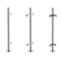 EKOO Poteau de fixation en verre pour balustrade intérieure en acier inoxydable de haute qualité pour balcon