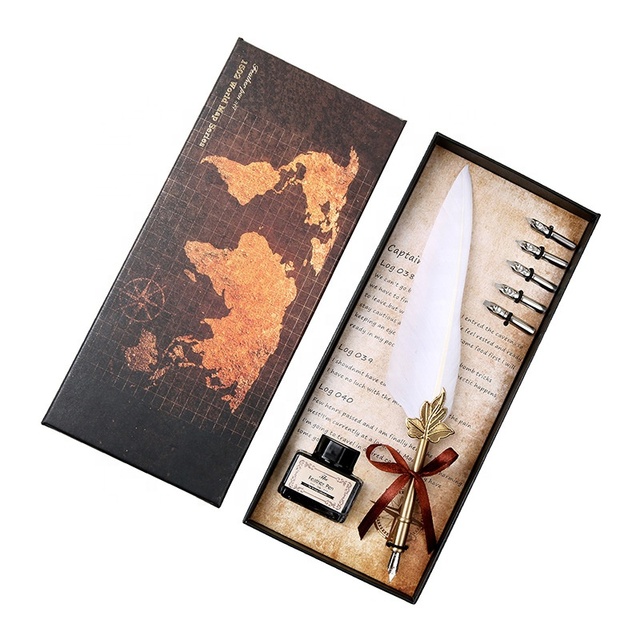 Feather Quill Pen Set - Calligraphy Dip Pen Feather Calligraphy Pen Set