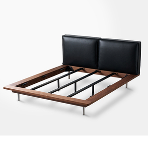<span class=keywords><strong>Harper</strong></span>-Cama de matrimonio de cuero auténtico, cama doble suave minimalista, moderna, retro, antigua, para dormitorio principal, madera maciza - Product Image 3