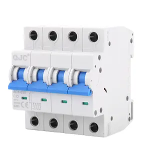 QJC MCB price 4p 4 pole 4pole 5A 6A 16A 20A 32A 40A 50A 63A 16/32/40/50/63 amp ac dc mini miniature circuit breakers MCB