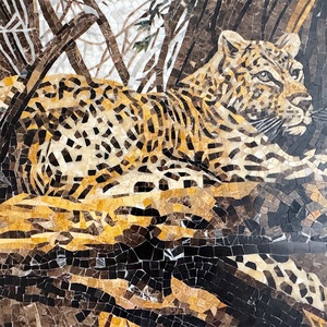 Mosaico di Qualità Superiore con Motivo Leopardato in <span class=keywords><strong>Marmo</strong></span> Naturale, Design 3D, Stile Europeo, Taglio a Mano, Arte Murale per Interni 7mm - Product Image 3
