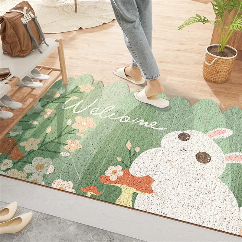 Tapis PVC 코일 비닐 루프 카펫 방수 매트 pvc 바닥 매트 귀여운 현관 매트 아이 tapis 드 살롱 alfombra 중국 미끄럼 매트