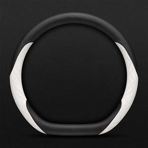 Housse de <span class=keywords><strong>volant</strong></span> sport en <span class=keywords><strong>cuir</strong></span> universelle pour <span class=keywords><strong>BMW</strong></span> <span class=keywords><strong>E46</strong></span> avec surpiqûres rouges en diamant antidérapantes - Product Image 4