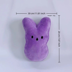 Soft Easter <b>Marshmallow</b> Bunny Plush Toy Colorful Rabbit Stuffed Animal Baby Shower <b>Gift</b> Custom Squeaky Pillow Peep Party Decor - Product Image 3