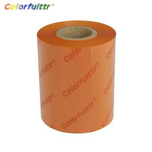 Nastro per Stampante Compatibile <span class=keywords><strong>Zebra</strong></span> Nuovo Tipo Arancione Nastro Termico in Cera Resina - Product Image 4