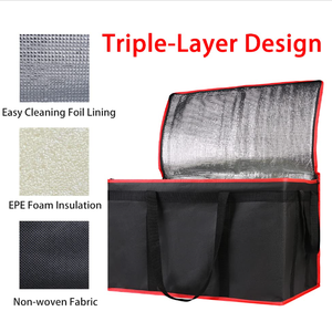 Sac <span class=keywords><strong>Isotherme</strong></span> XXXL <span class=keywords><strong>pour</strong></span> Livraison de Plats Chauds/Froids, Traiteur, Pizza, Épicerie & Fêtes – Sac Glacière Non Tissé - Product Image 3