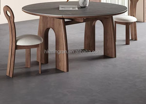 Mesa de Comedor Extensible de 6 Plazas con Sillas, Estilo Moderno Europeo Francés Americano 2025, Ecológica, con Tablero de Roca, Muebles para Comedor - Product Image 4