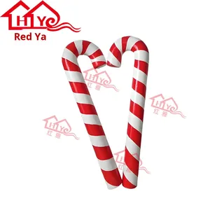 휴일 전시용 맞춤형 색상 및 디자인의 대형 레진 공예품 크리스마스 장식-캔디 케인 쿠키 - Product Image 5