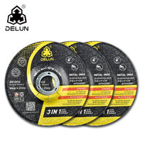 Disque abrasif DELUN T27 125 mm x 6 mm d'épaisseur pour l'ébavurage de l'acier doux, le lissage des soudures, compatible avec les meuleuses d'angle, OBM disponible