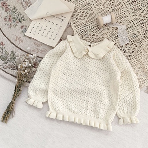 Suéter de Punto Vintage para Bebés y Niñas Pequeñas, Invierno 2022, Ropa Infantil de Otoño, Venta al por Mayor 025AS22168 - Product Image 6