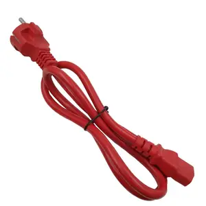 16A 250V H05VV-F MALE EUROPE PLUG TO FEMALE IEC C13 EXTENSION CORD