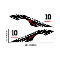 6 autocollants graphiques de course pour carrosserie latérale de voiture, motifs numérotés pour bas de caisse de berline, accessoires de décoration extérieure automobile