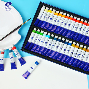 Boîte en bois aquarelle montée sur tube de 48 couleurs de 8ml avec des couleurs riches et des pigments de peinture de grande taille pour les outils d'enseignement de l'art - Product Image 3