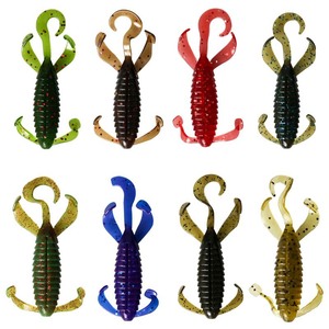 Yajie <b>Floating</b> Shrimp Lure 75mm 3.4g Soft Bait Curly Tail Bass <b>Fishing</b> Lure - Product Image 3