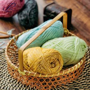 Bojay haute qualité 100% fil de tissage de coton fantaisie pour pull tricoté à la main volumineux Premium fin coton peigné acrylique fil mélangé - Product Image 4