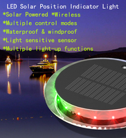 Feu de navigation marin solaire portable à clipser avec télécommande sans fil pour le positionnement (conforme FCC)