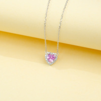 Juego de Collar y Pendientes de Zafiro Padparadscha Cultivado en Laboratorio, Plata de Ley S925, Joyería Fina para Mujer, Proveedor de Joyería Fina para Fiestas, Wangfu Jewelry