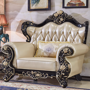 क्लासिक शाही शैली ठोस फ्रेम अनुभागीय सोफे ib044 घर स्पंज कुशन के साथ परिवर्तनीय कृत्रिम चमड़े का उपयोग - Product Image 5