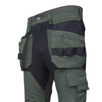 Logo personnalisé accepté, pantalon de travail professionnel en coton gris coupe-vent unisexe réfléchissant