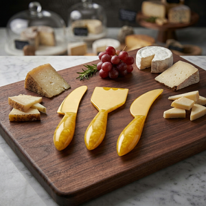 Amber Cheese Knife Decorative Flatware Set Serving Cutting Board Gift Cheese Platter <b>Mirror</b> <b>Plastic</b> Handmade Customised Size - Product Image 1