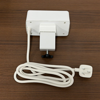 Multiprise à clipser pour ordinateur portable, moniteur, téléphone, bureau – Gain de place – Blanc mat