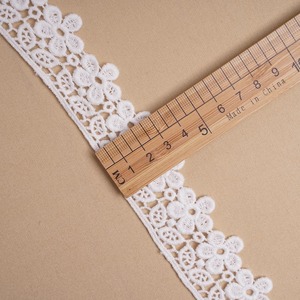 Bordado de seda de leche blanca, velo de encaje recogido, tiras de leche, bordado blanco, rollo de Boda nupcial, cinta de <span class=keywords><strong>tela</strong></span> de encaje de algodón - Product Image 6