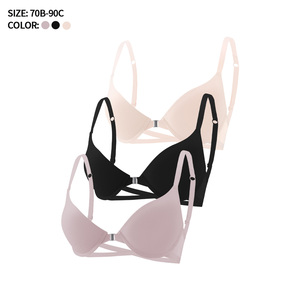 Reggiseno push-up da donna romantico e traspirante <span class=keywords><strong>con</strong></span> <span class=keywords><strong>ferretto</strong></span>, chiusura frontale, coppa 3/4, spalline convertibili, design monopezzo - Product Image 6
