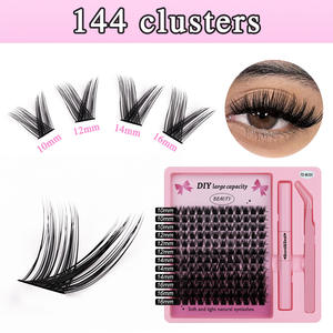 Mixed Procurement Low Price High Quality Fluffy Individual Clusters Lashes Artificial Natural DIY <b>Eyelash</b> <b>Extension</b> Lash <b>Kit</b> - Product Image 6