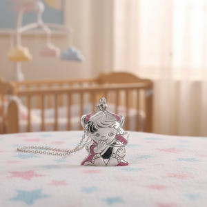 BLAZON Ciondolo e charm a forma di bambina con bottiglia 30x38mm - Product Image 3