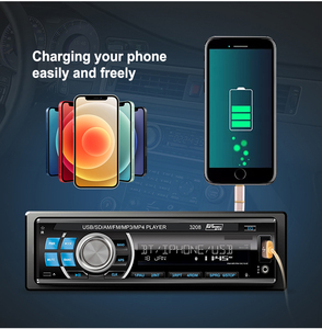 Receptor estéreo para coche DIN único, reproductor de MP3 desmontable, pantalla LCD USB, función manos libres, incluye asistente de voz directo - Product Image 3