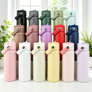 Custom sports Water bottles 18oz Vacuum Flask Leak-Proof BPA Free Thermal Gym Travel Stainless Steel insulated bottle with straw - Product Image 2