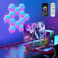 Smarte RGB Hexagon LED-Wandpaneele App-Fernbedienung Musik-Synchronisation Wabenförmige Gaming-Beleuchtung Raumdekoration Geburtstagsgeschenke für Männer Jungen Teenager