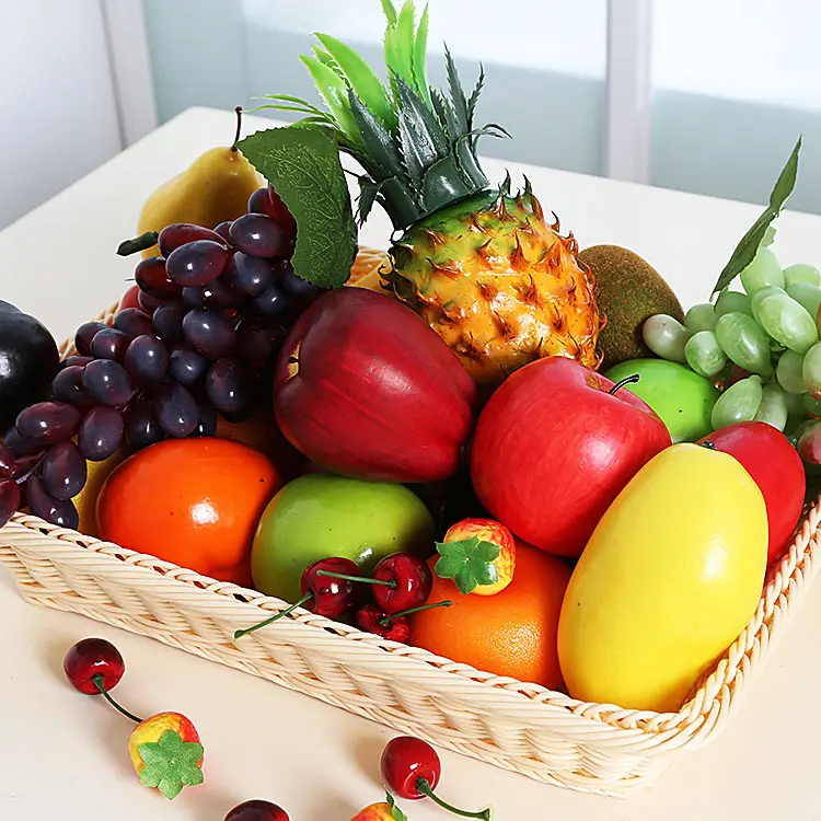 11 Types Plastic Simulation Artificial Fruits Lifelike Kitchen Fake Fruit Deco 