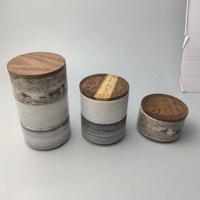 Tazón de sal y pimienta de mármol de combinación gratuita de la mejor calidad, tapa de madera, grabado personalizado, el logotipo