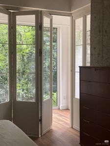 Porte pliante en <span class=keywords><strong>accordéon</strong></span> en alliage d'aluminium avec verre français pour patio et cuisine, design pliable, prix abordable - Product Image 5