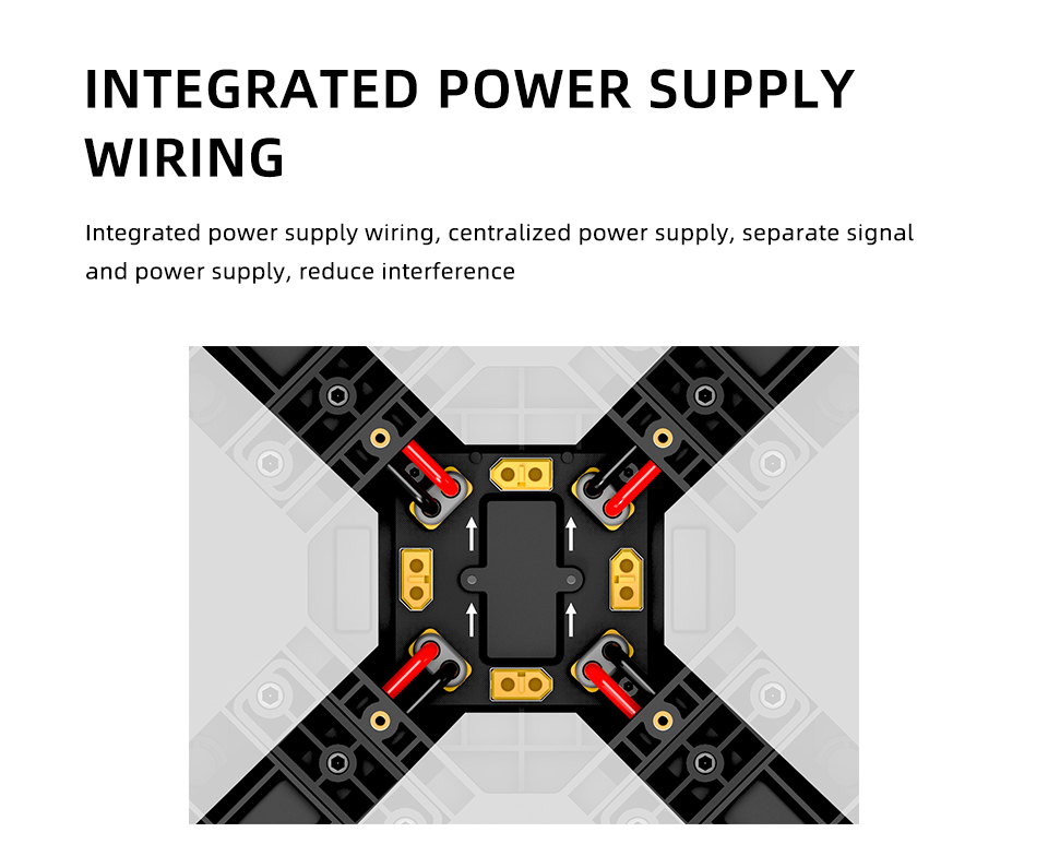 EFT E410P 10L Agriculture Drone, INTEGRATED POWER SUPPLY WIRING Integrated power supply wiring, 