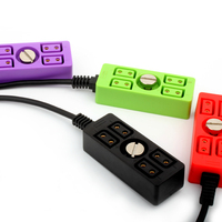 Adaptateur DTAP vers 1/4, séparateur de puissance, prise femelle de type B, couleur bonbon, avec câble droit, câble en spirale pour batterie V-Mount, LED