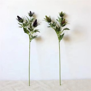 Planta Artificial de Eryngo Azul con 3 Cabezas, Tacto Real, para Centro de Mesa, Arreglos Florales, Decoración de Bodas - Product Image 5