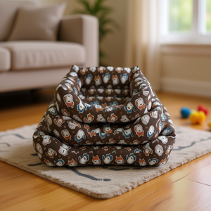 Cuccia per Cani Colorata con Fondo Antiscivolo, Set Tre Pezzi, Arredamento Premium per Animali Domestici - Product Image 3