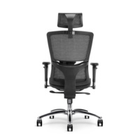 Chaise de bureau ergonomique en maille avec accoudoirs 4D, appui-tête réglable, inclinaison à 135 degrés, chaise de bureau informatique avec repose-pieds